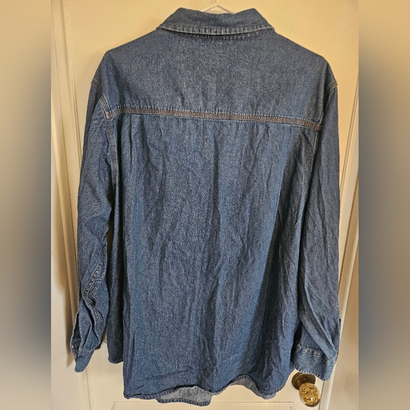 Vintage Hunters Run Denim Long Sleeve Button-Up Shirt - Picture 4 of 6